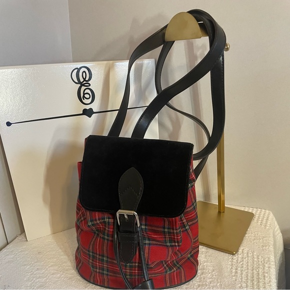 GAP Red and Black Plaid Small Backpack - Picture 1 of 11